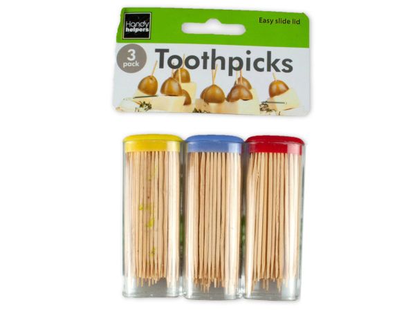 Wholesale Footwear Toothpicks In Easy Slide Travel Containers