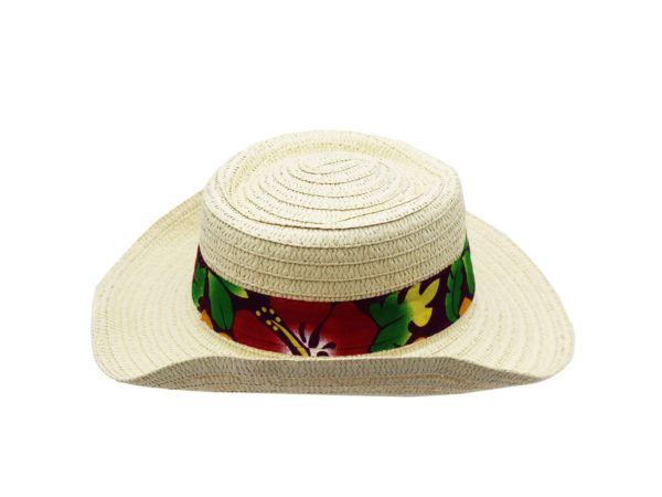 Wholesale Footwear Adult Beach Hat With Printed Tropical Band