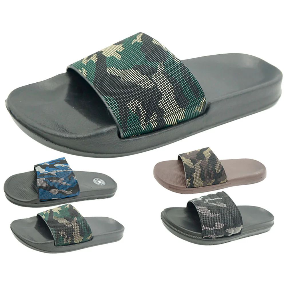 Wholesale Footwear Men's Camo Slipper