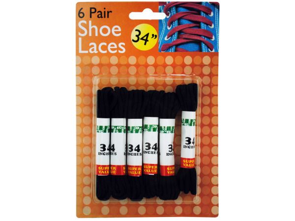 Wholesale Footwear Black Shoe Laces