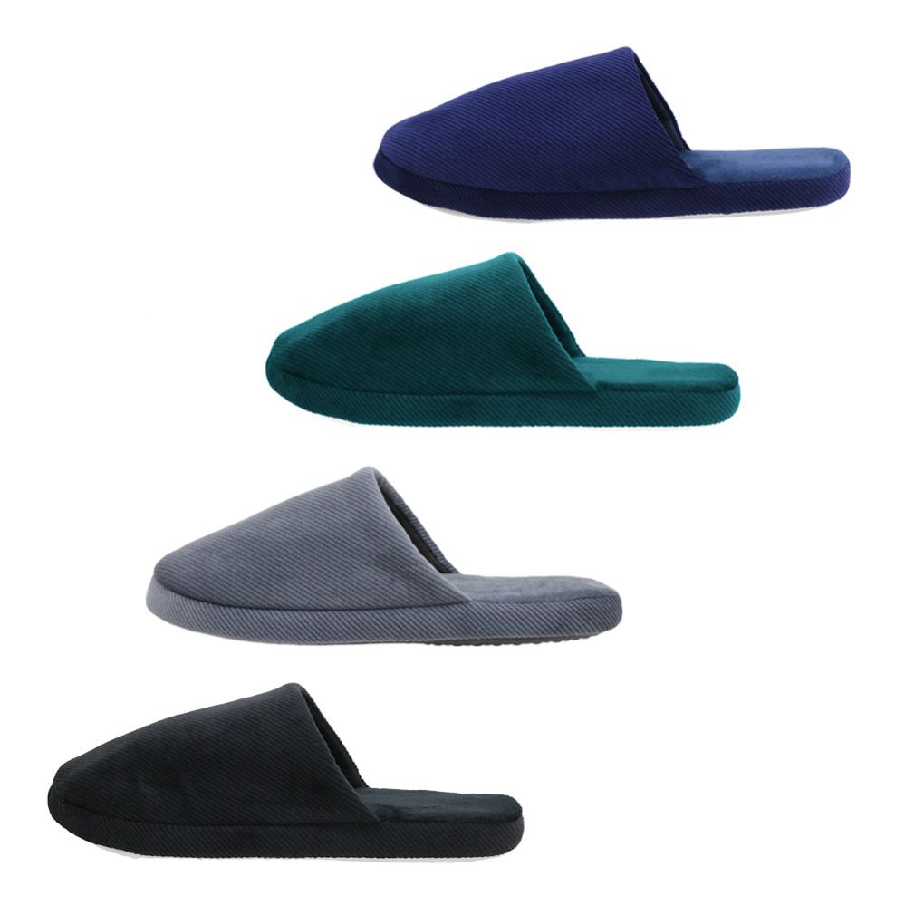 Wholesale Footwear Men's Striped Slipper Assorted