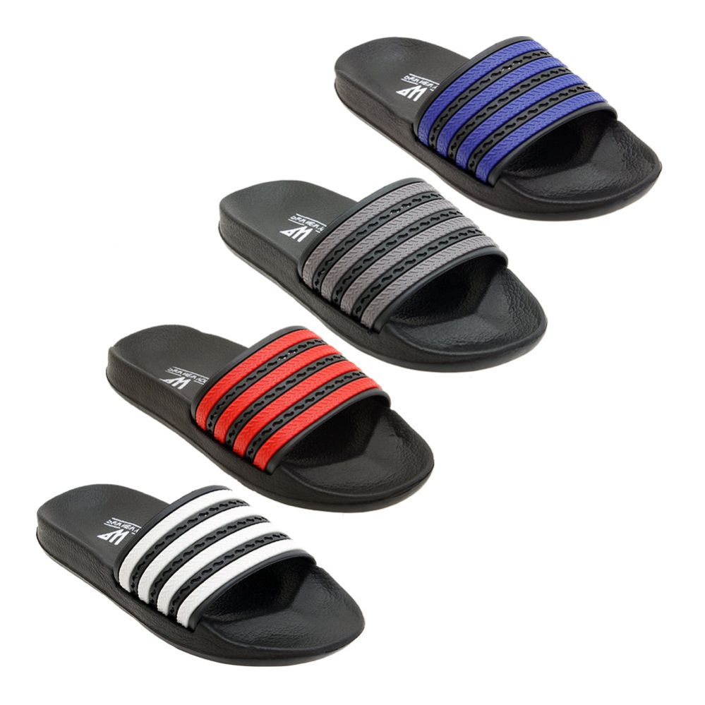 Wholesale Footwear Boy's Stripe Slide Assorted