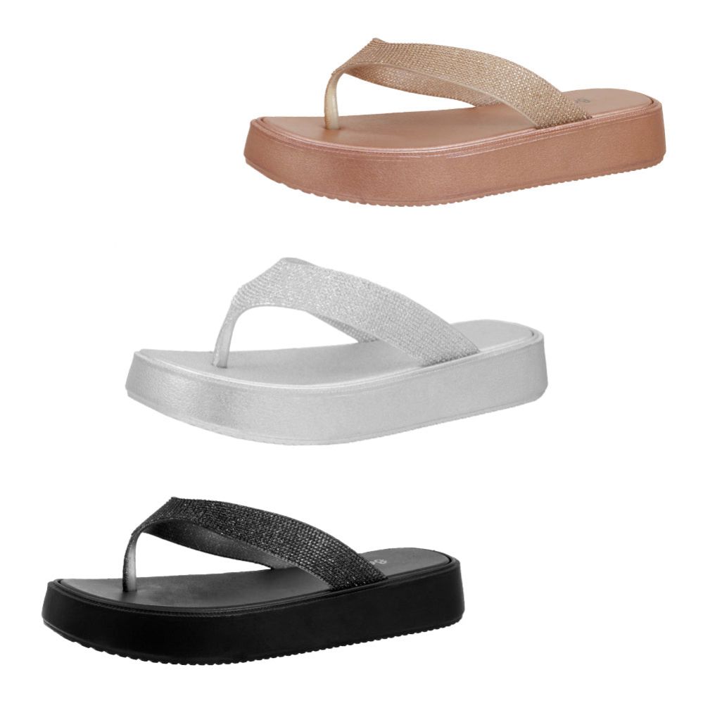 Wholesale Footwear Women's Platform Glitter Sandal AssorteD-1