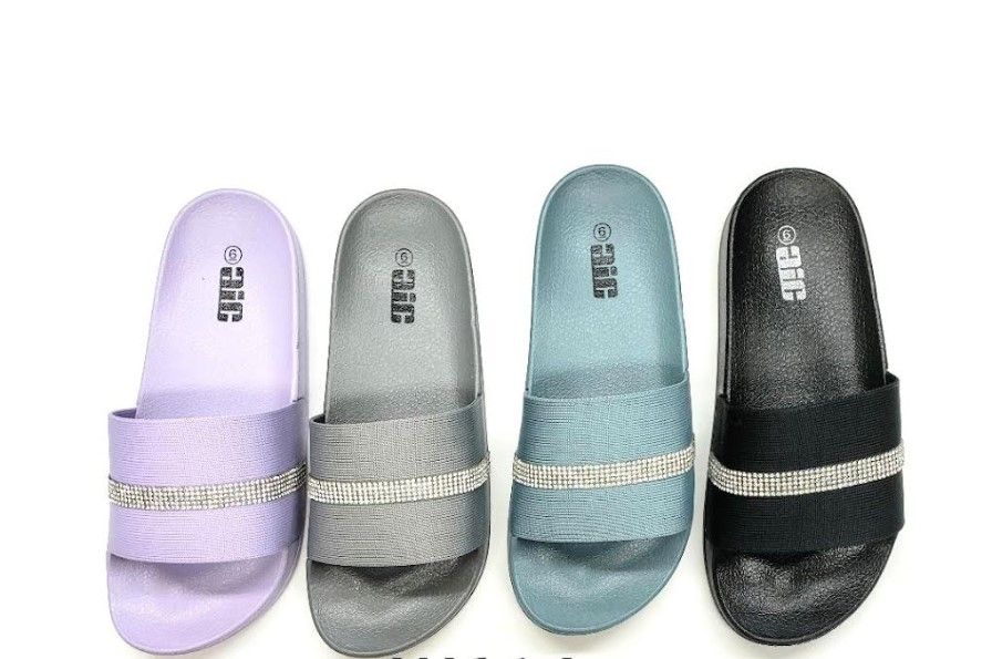 Wholesale Footwear Women's Studded Slipper Sandel Size 5-10
