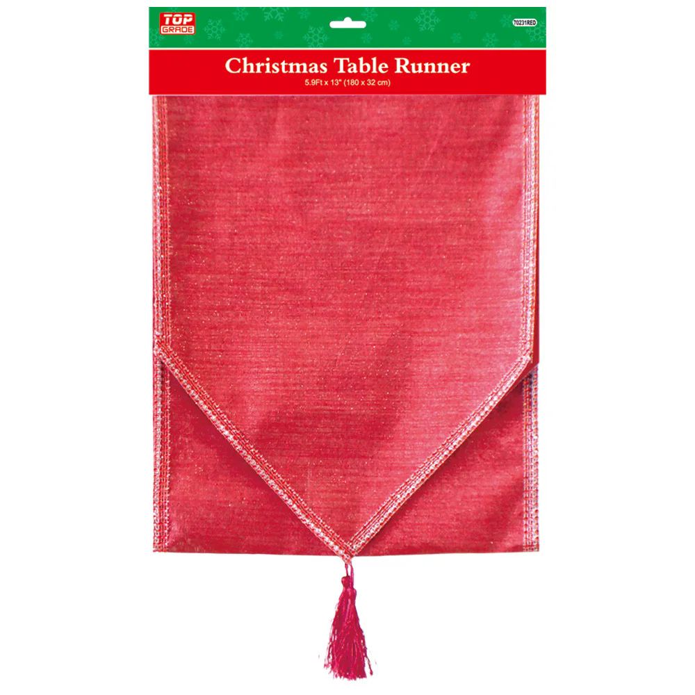 Wholesale Footwear Table Runner Red 71x13"