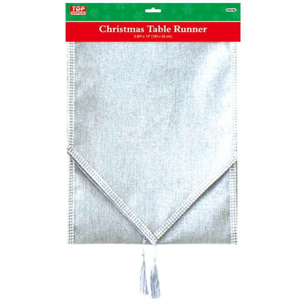 Wholesale Footwear Table Runner Silv 71x13"