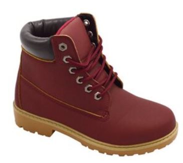 Wholesale Footwear Women Work Ankle Boots Comfortable Lightweight Color Wine Size 6-11