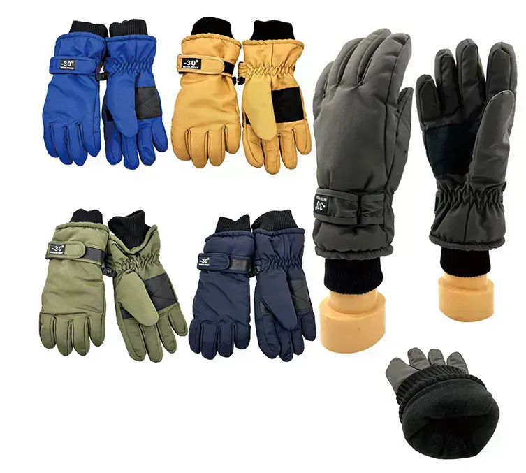 Wholesale Footwear Boys Heavy Duty Winter Gloves In Assorted Colors