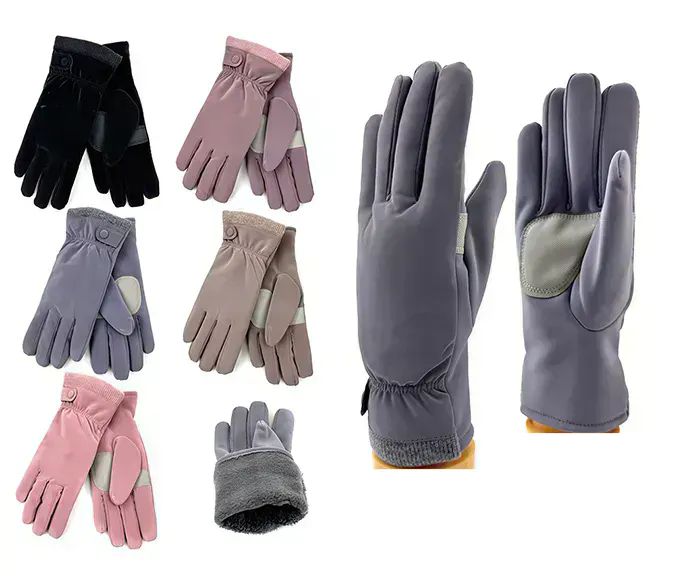 Wholesale Footwear Womens Fuzzy Interior Touchscreen Winter Gloves In Assorted Color