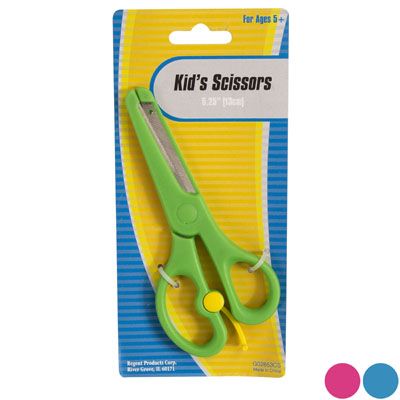 Wholesale Footwear Scissors Student 5.25in 3ast On 12pc Mdsgstrip GreeN-BluE-Pink