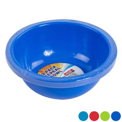 Wholesale Footwear Bowl 3pk 28-Oz 7in Dia Plstc 4 Colors In Pdq #7 Bowl