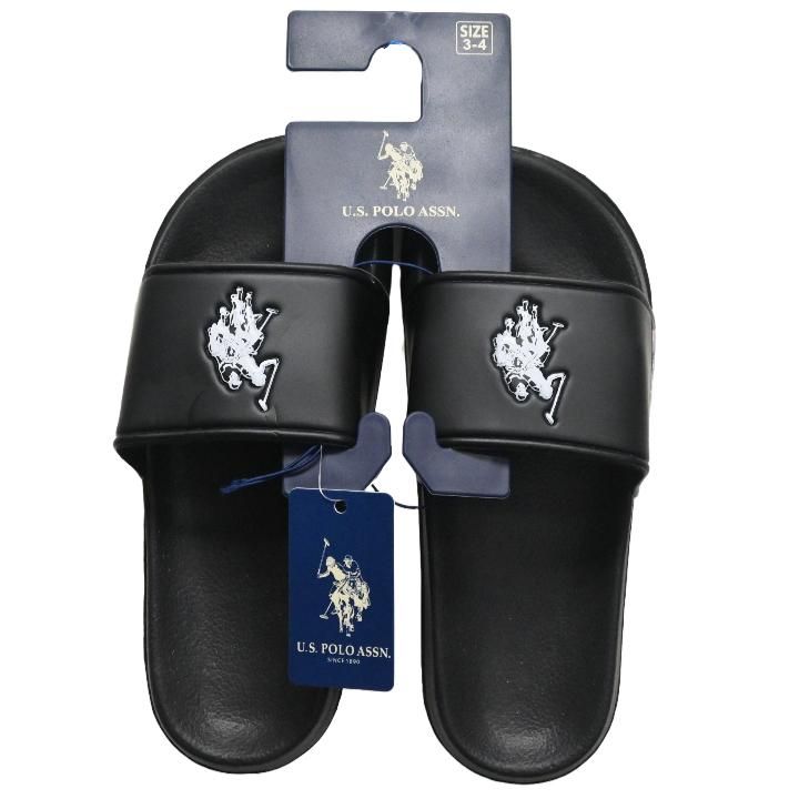 Wholesale Footwear U.s. Polo Assn. Boys Black Sandals C/p 24