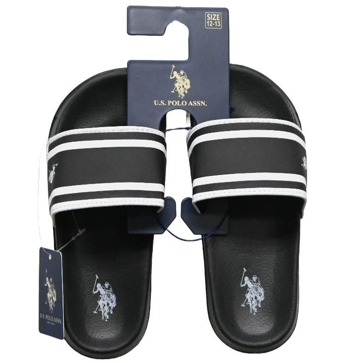 Wholesale Footwear U.s. Polo Assn. Boys Black Sandals C/p 24