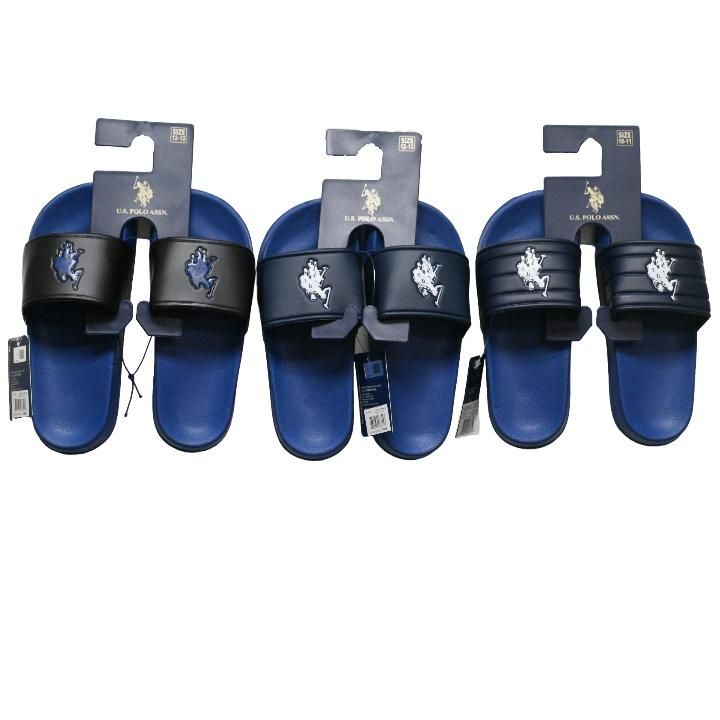 Wholesale Footwear U.s. Polo Assn. Asst Boys Blue/blk Sandals C/p 24