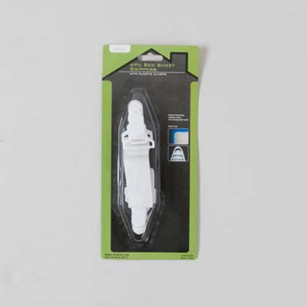 Wholesale Footwear Bed Sheet Grippers 4pk With Plstc Clasps Home Blister Card