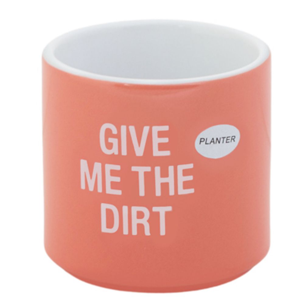 Wholesale Footwear Planter 3.25x3.25 Give Me The Dirt Stoneware