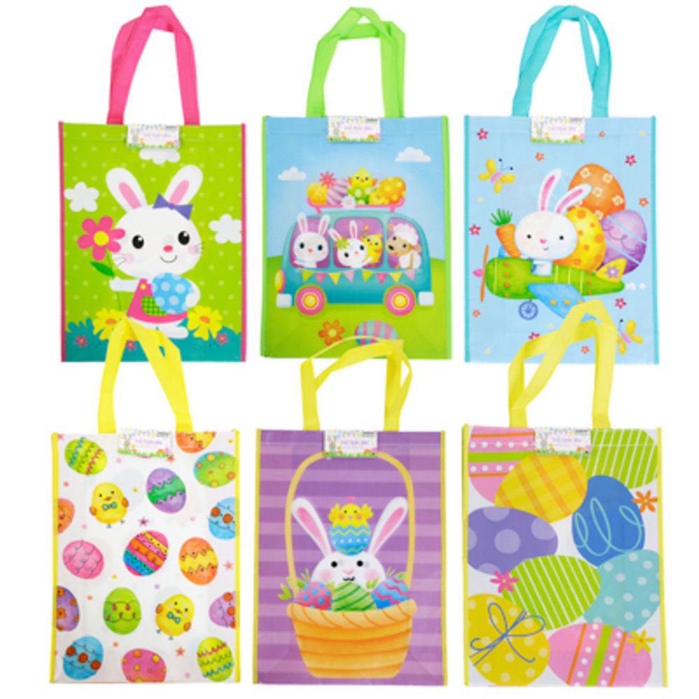 Wholesale Footwear Easter Egg Hunt Bag 12w X 4g X 16inh 6ast Coated Non Woven Easter Hdr