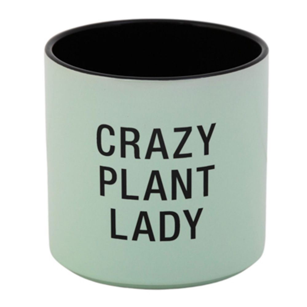 Wholesale Footwear Planter 4.5x4.5 Crazy Plant Lady Stoneware