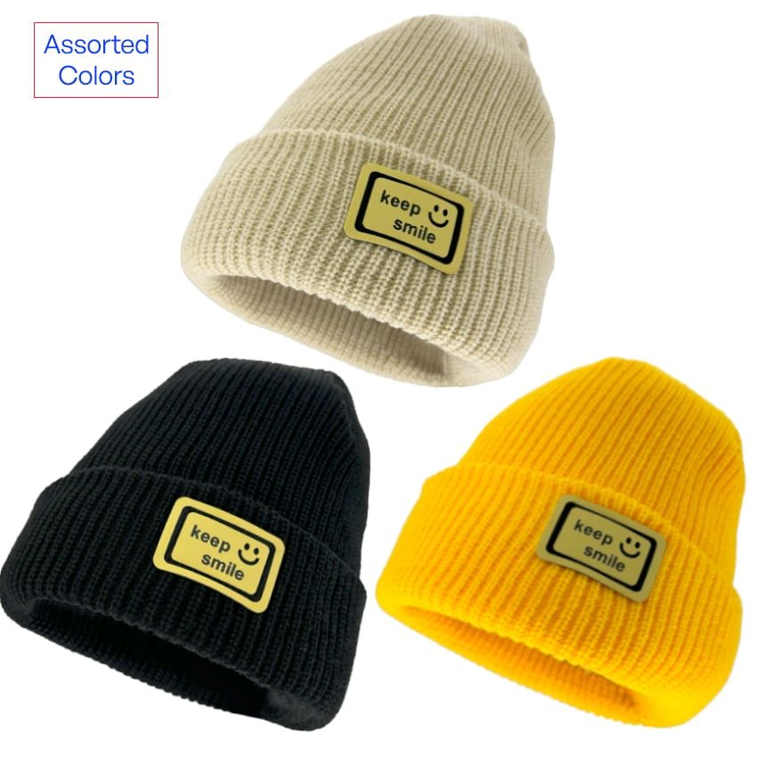 Wholesale Footwear  Beanies with Keep the Smile Logo - Assorted Colors