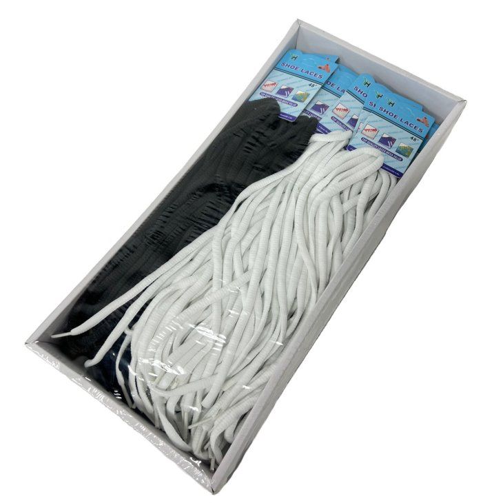 Wholesale Footwear 48" Round Shoe Laces (black & White)