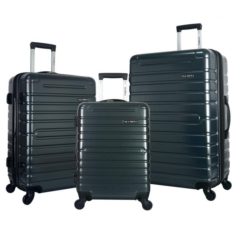 Wholesale Footwear 3pc Charcoal Gray Lancer Hardcase Spinner Set C/p 1