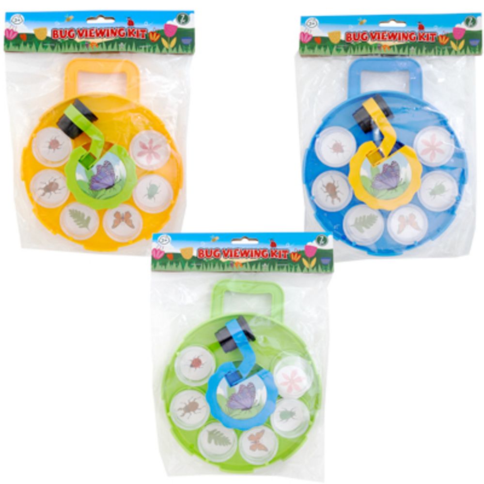 Wholesale Footwear Bug Viewing Kit 7pc W/6 "petrie" Dishes Fold Down Scope & Carry Tray 3ast Colors Pbh