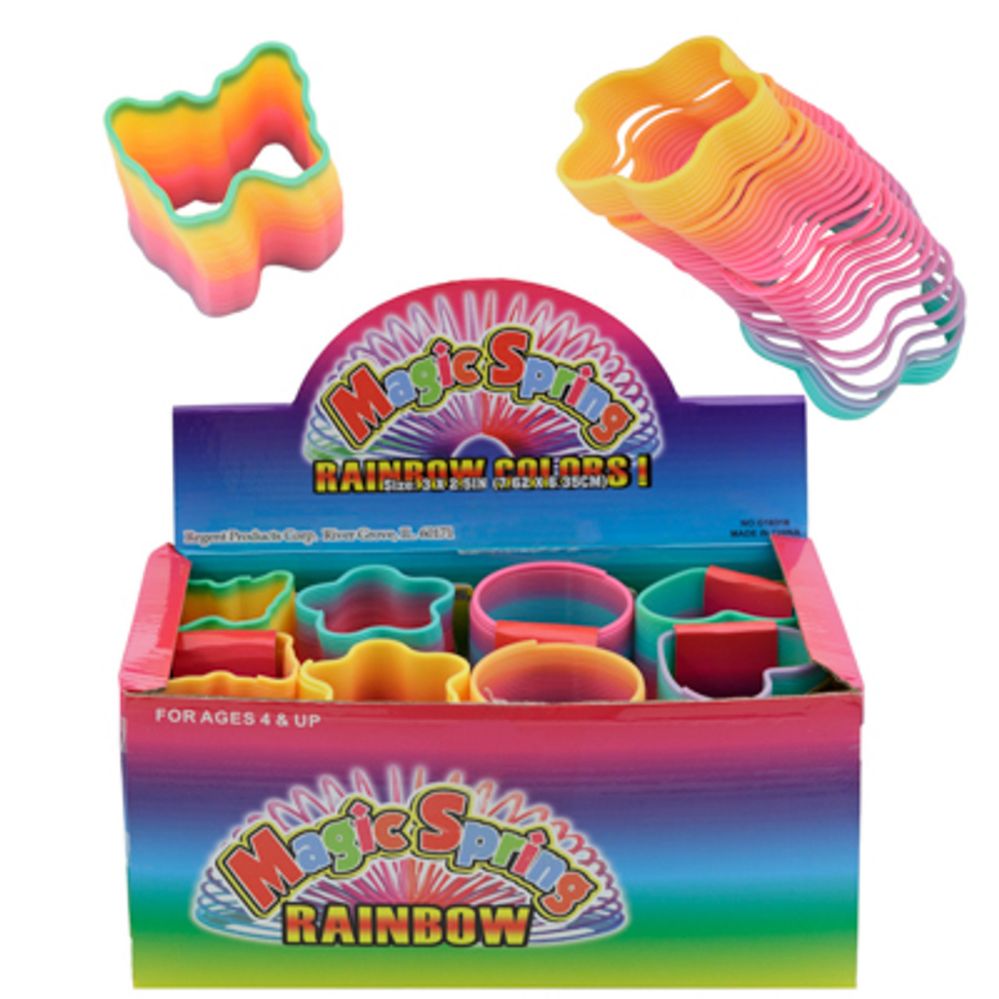 Wholesale Footwear Magic Spring Rainbow 4asst Shapes 3x2.5in Ea W/hdr In 16pc Pdq