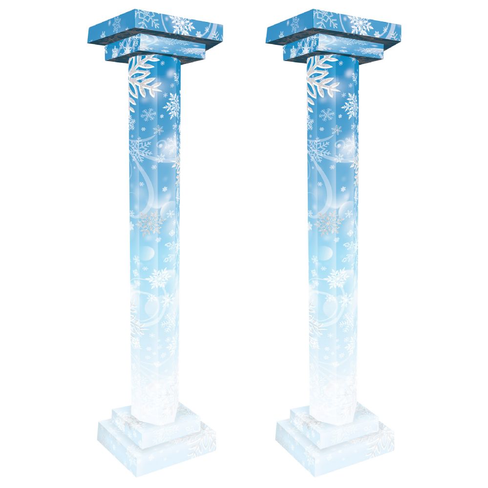 Wholesale Footwear Winter Wonderland 3-D Tall Column Props
