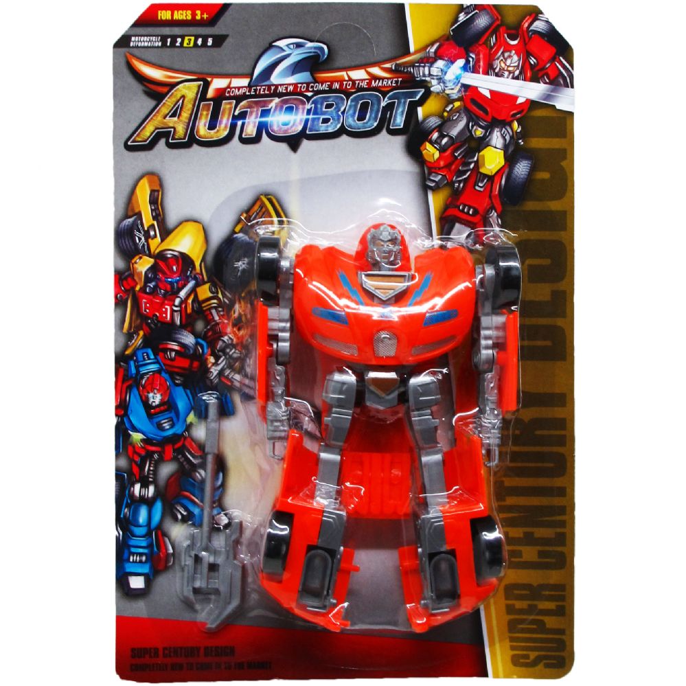 Wholesale Footwear 2pc 4.75" Transbots Set On Blister Card