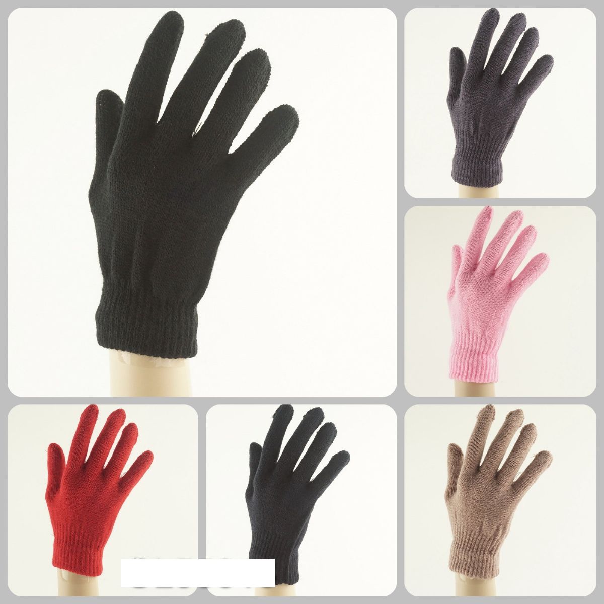 Wholesale Footwear Women's Fleece Thin Gloves