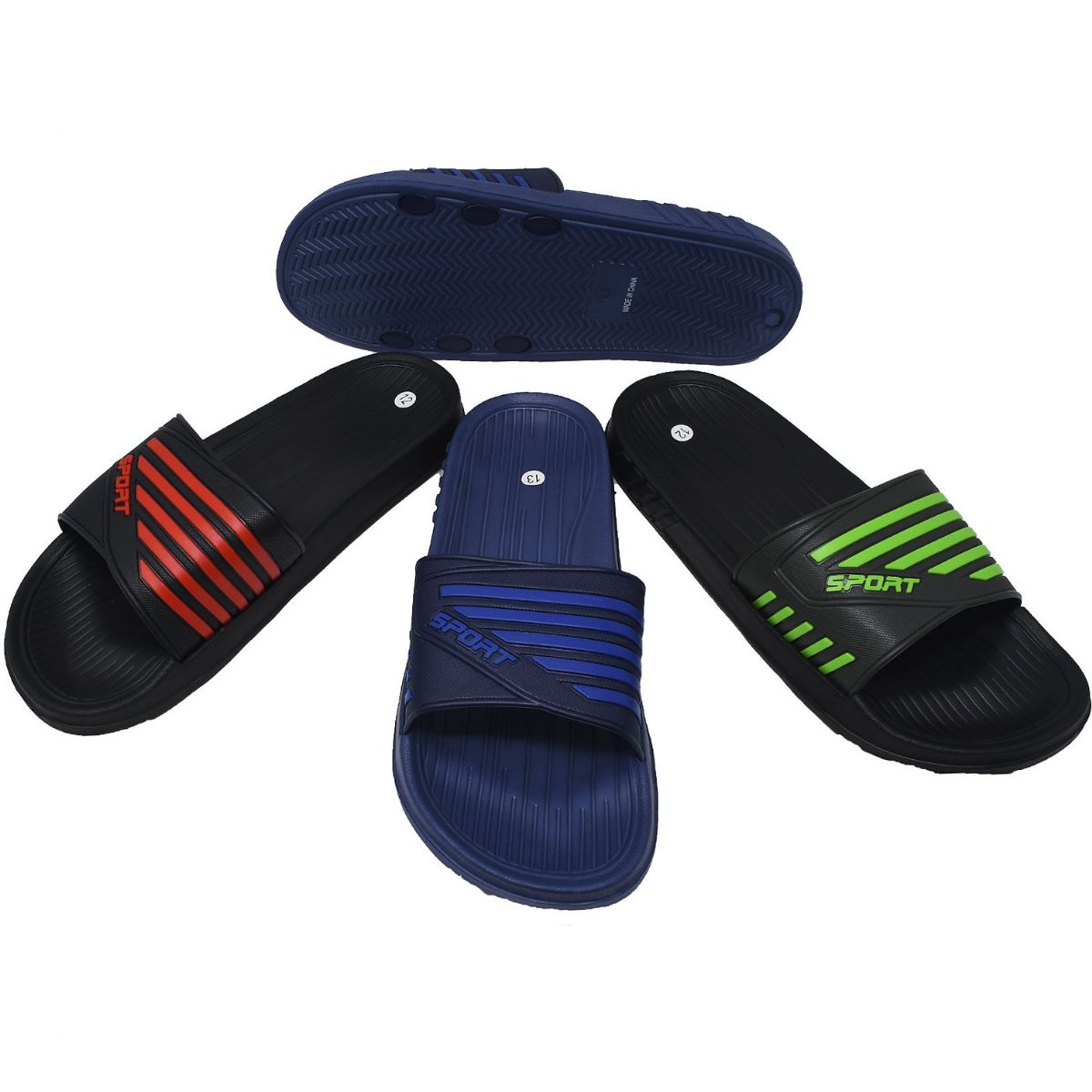 Wholesale Footwear Men's Five Stripe Pattern Sport Print Sizes 8-13