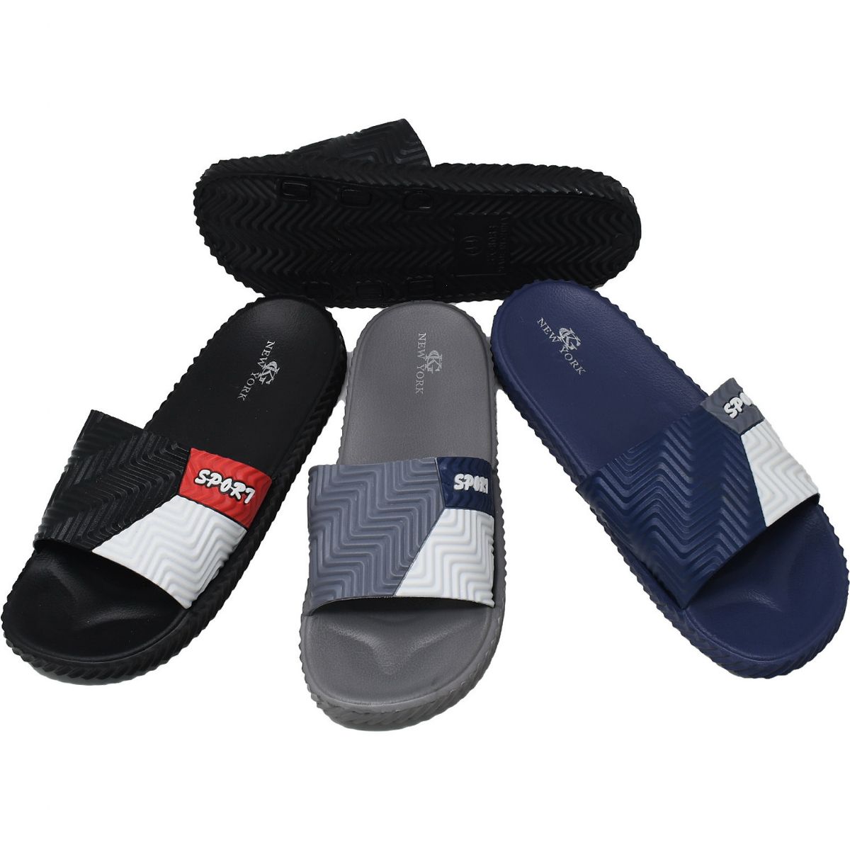 Wholesale Footwear Men's Five Stripe Pattern Sport Print Sizes 8-13