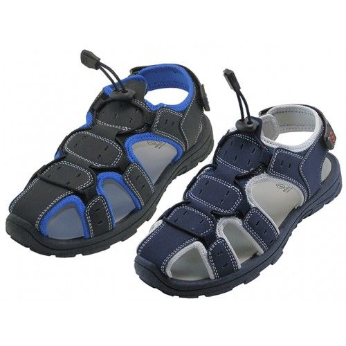 Wholesale Footwear Big Boys Back Strap  Touch Closure Sandals