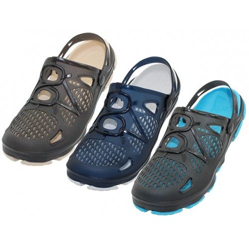 Wholesale Footwear Men's Wave Super Soft Hicker Clogs With Sling Back Sandals