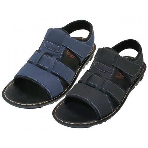 Wholesale Footwear Men's P.u. Leather  Touch Closure Sandals