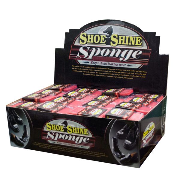 Wholesale Footwear Shoe Shine Sponge Counter Top Display