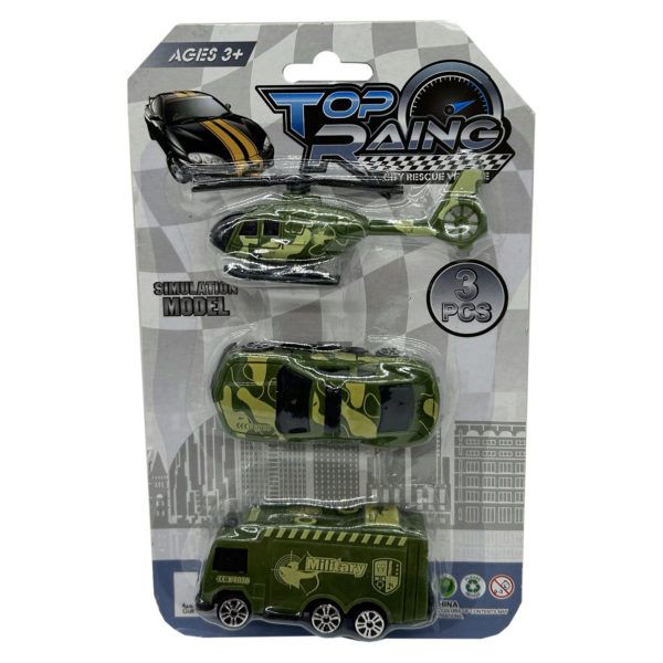 Wholesale Footwear 3 Pack Army Vehicles And Aircraft Playset -2 Assorted Styles