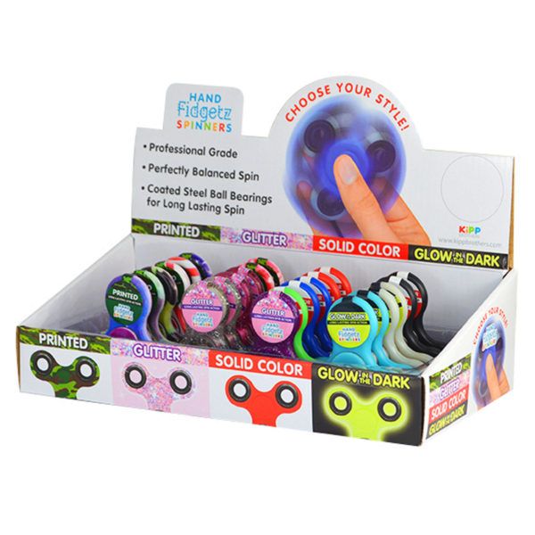 Wholesale Footwear Hand Fidgetz Spinner In Assorted Colors & Designs In Pdq Display