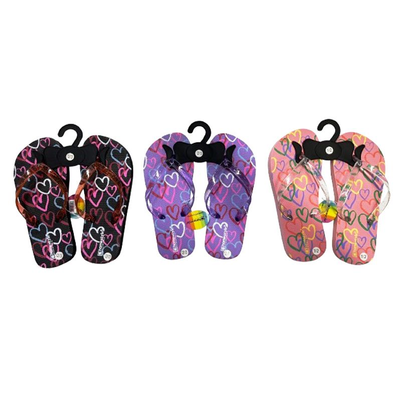 Wholesale Footwear Girls Flip Flops 3 Assorted