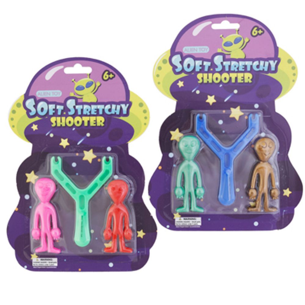 Wholesale Footwear Alien Toy Soft Stretchy Shooter 4in 4ast Colors/blister Card