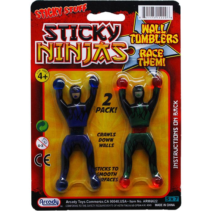Wholesale Footwear 2pc 4" Crawling Ninjas Set On Blister Card