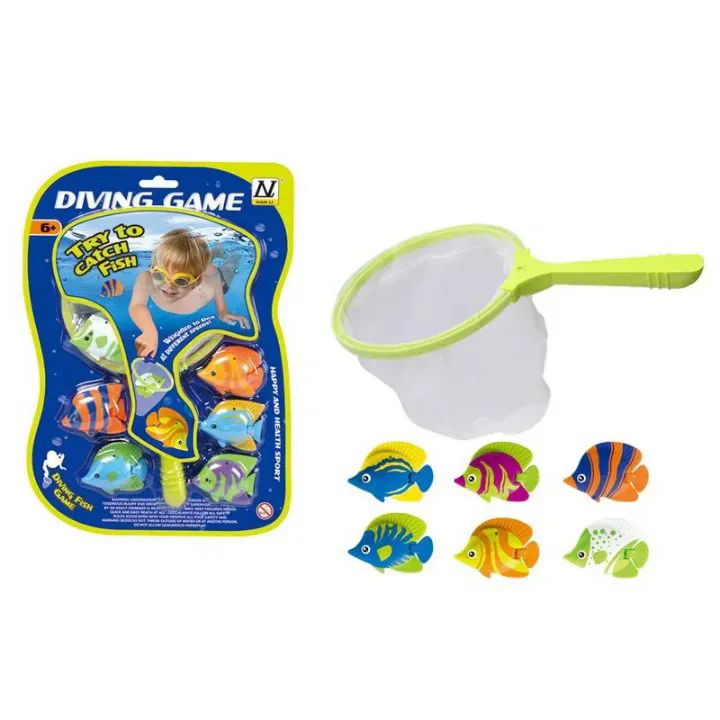 Wholesale Footwear 9"x5.5" 6pcs Diving Game Catch Fish