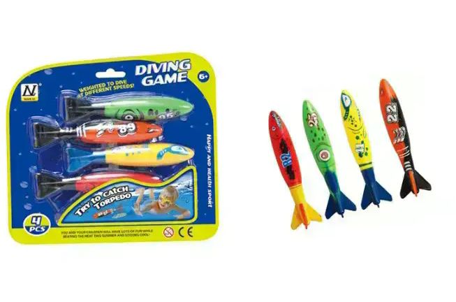 Wholesale Footwear 4pcs 5" Diving Game Shark