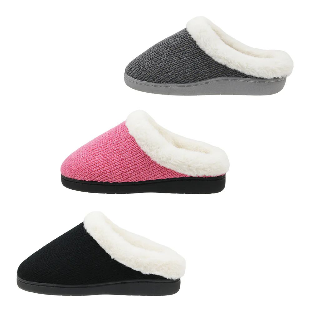Wholesale Footwear Women's Knitted Slippers Assorted