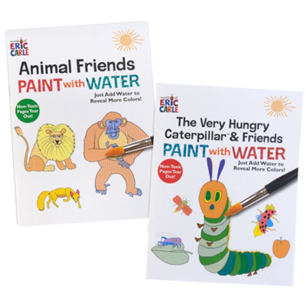 Wholesale Footwear Eric Carle Paint With Water 24pg 2 Assorted Counter Display