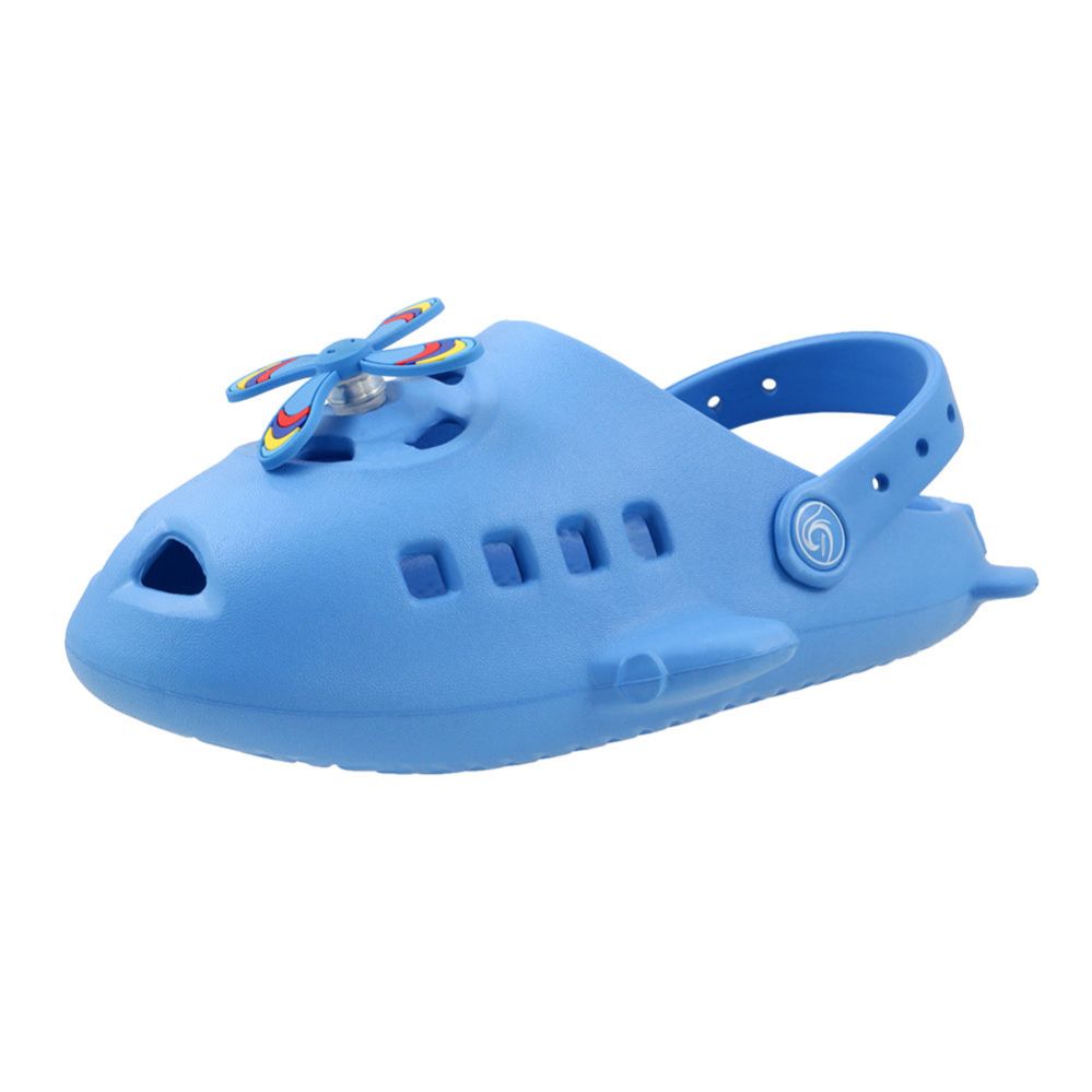 Wholesale Footwear Unisex Kids Air Plane Clog Blue
