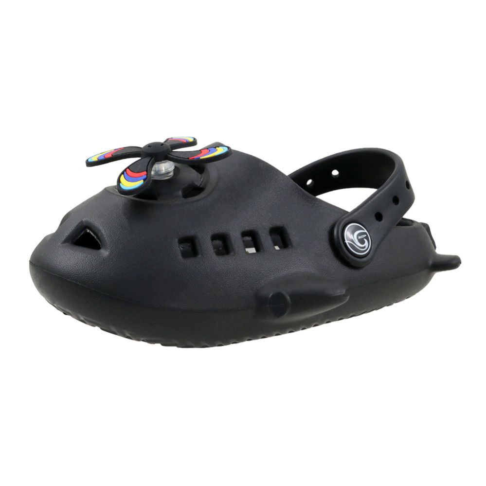 Wholesale Footwear Unisex Kids Air Plane Clog Black