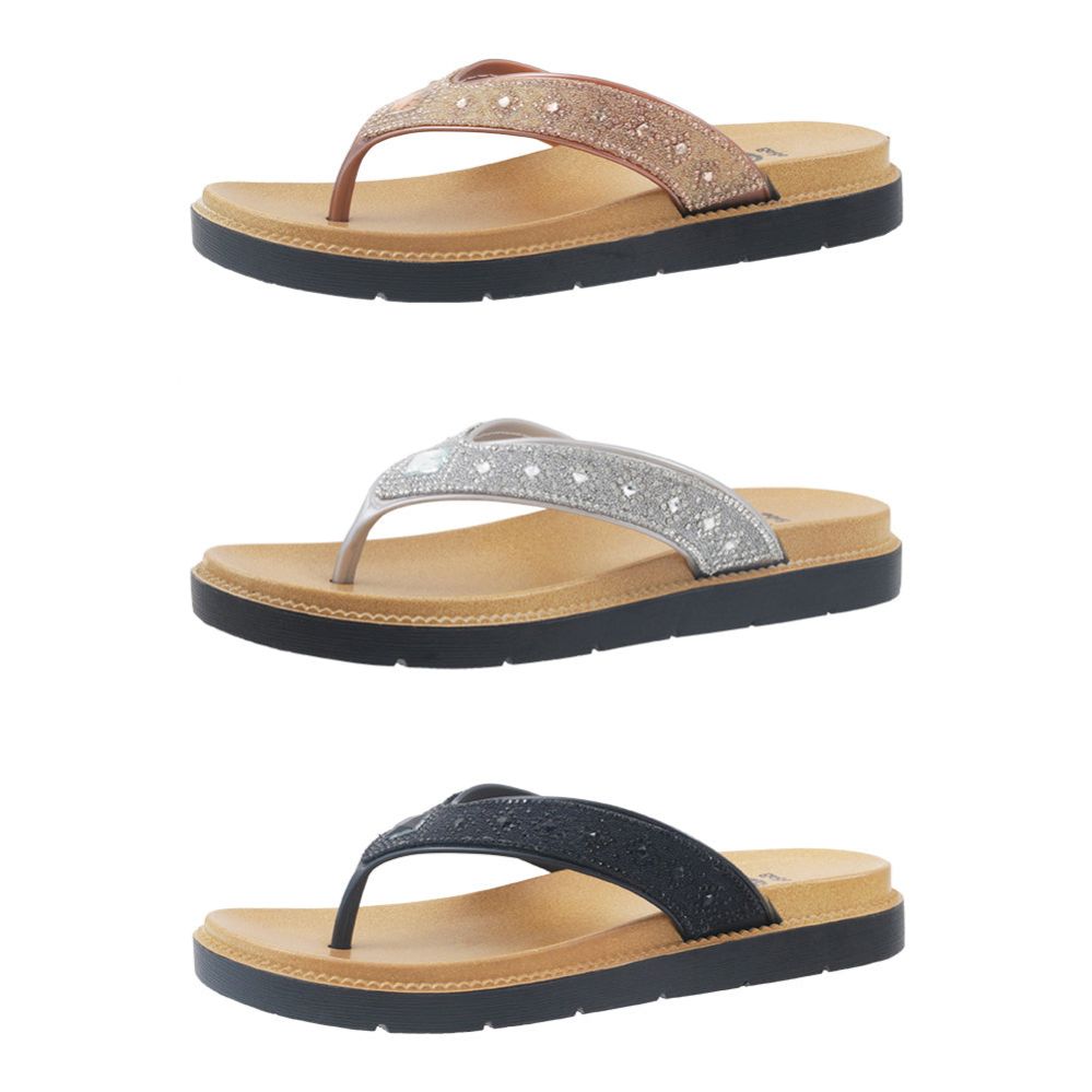 Wholesale Footwear Women's Rhinestone Sandal Assorted