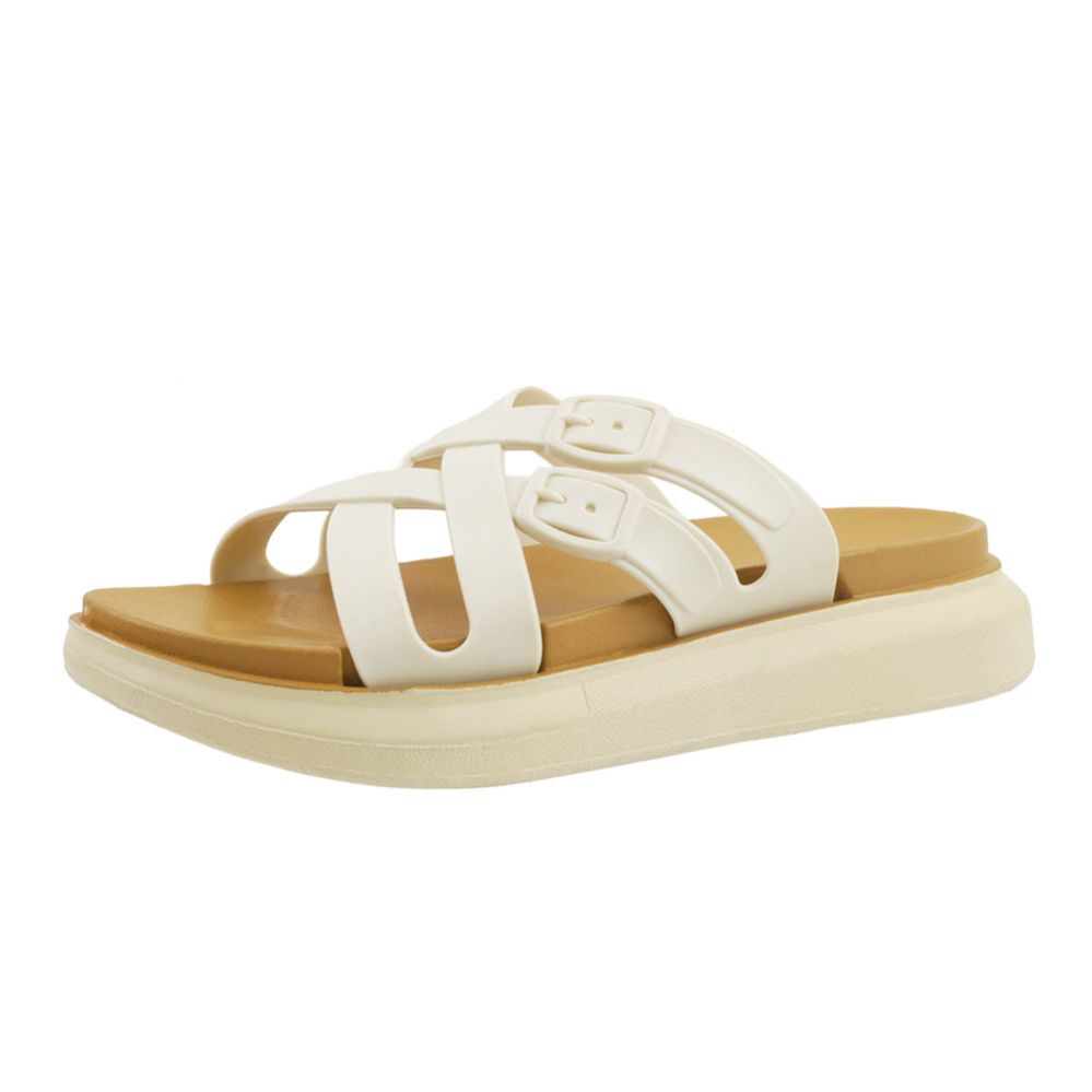 Wholesale Footwear Woman's Multi Strap Sandal White