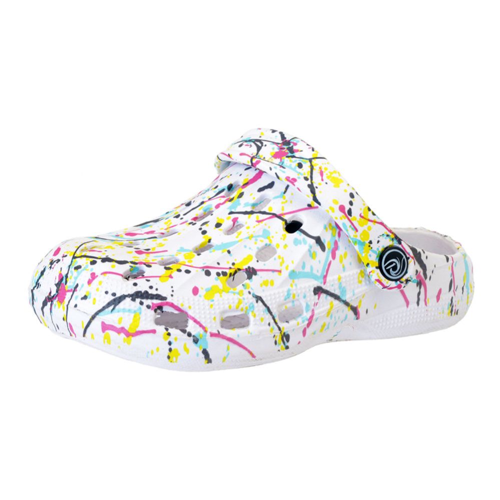 Wholesale Footwear Unisex Splatter Clog White